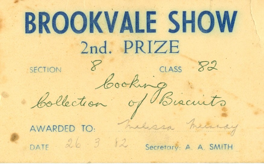 2nd Prize Brookvale Show 1982