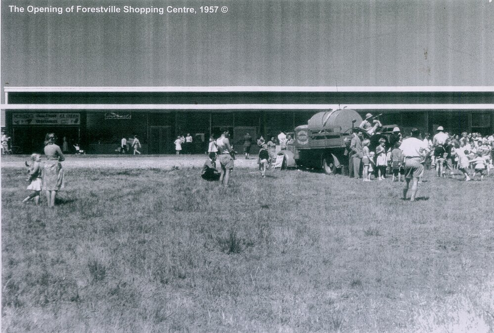 Opening of the Forestville Shopping Centre, 1957