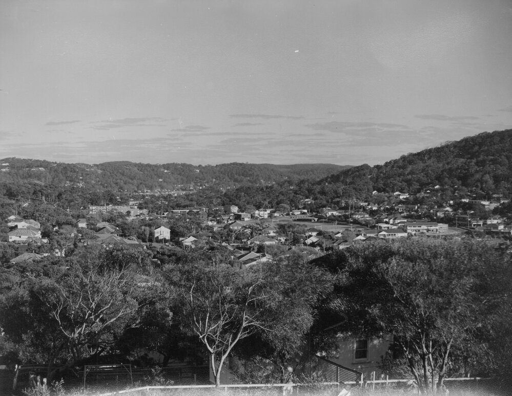 View over residential area