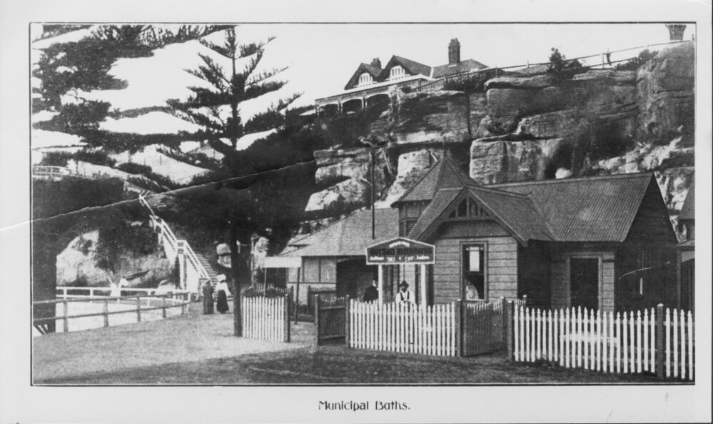Hot salt water Municipal baths at the southern end of South Steyne