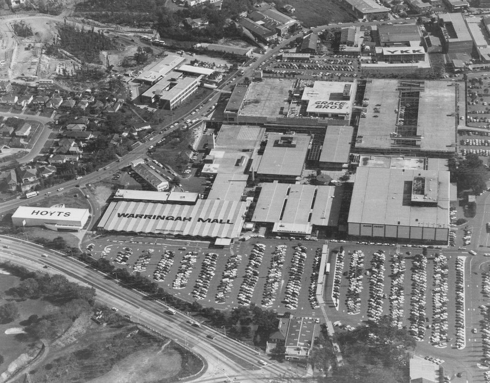 Aerial view of Warringah Mall