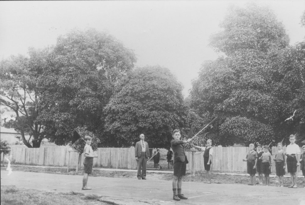 Mr Prance with Road Safety Team, Brookvale Public School