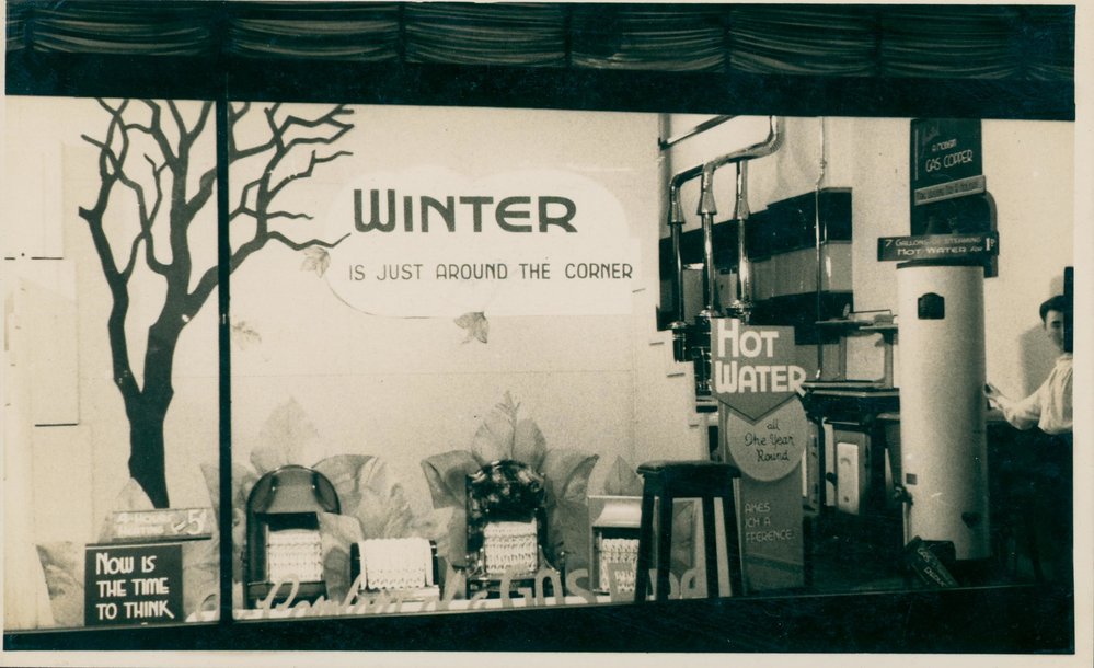 Manly Gas Company Limited showroom hot water display, at 3 Sydney Road, Manly