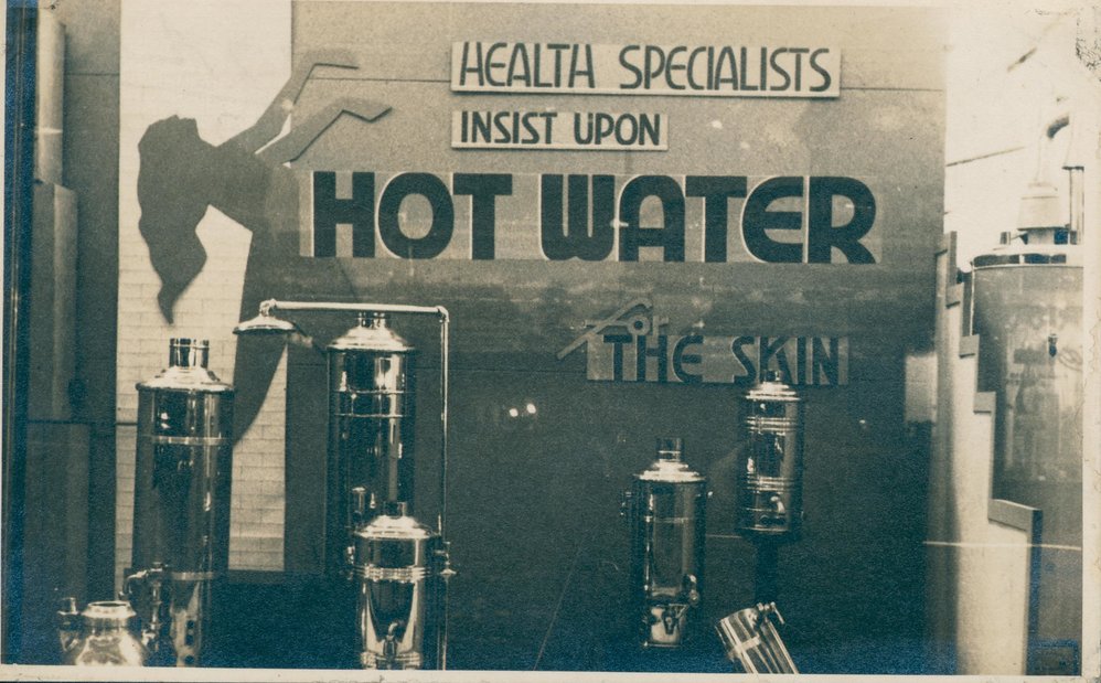Manly Gas Company Limited showroom hot water display, at 3 Sydney Road, Manly