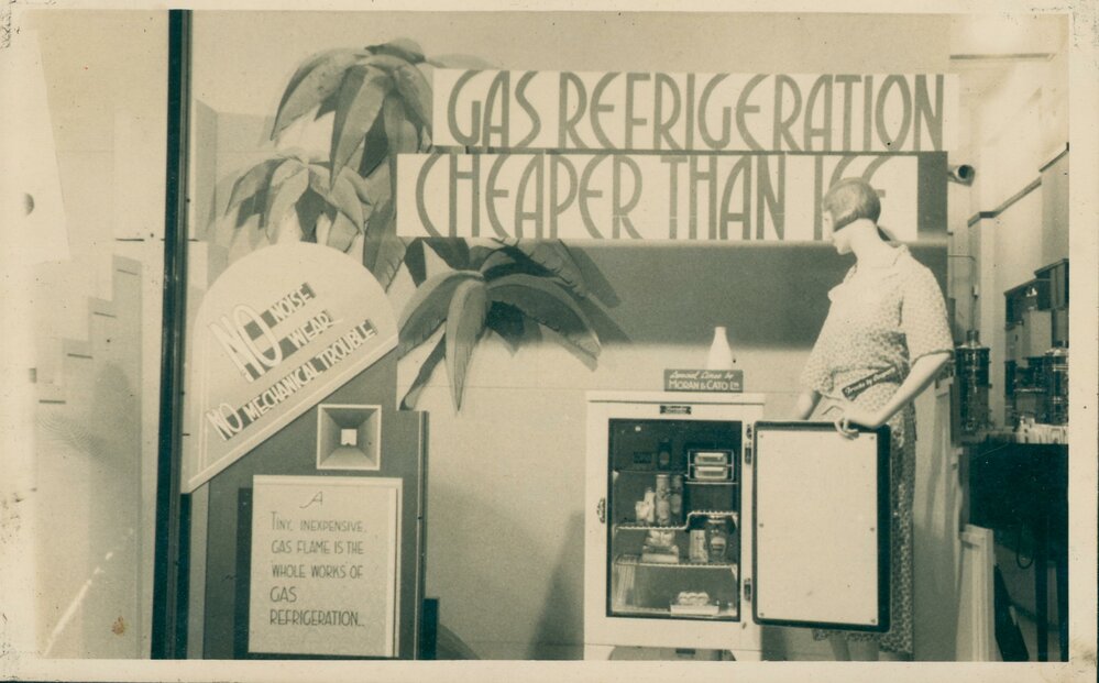 Manly Gas Company showroom refrigeration display, Sydney Road, Manly, c1936