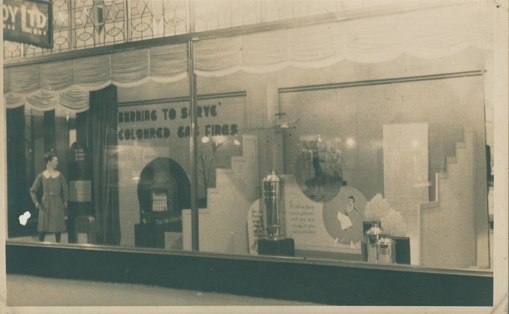 Manly Gas Company Limited showroom window display, 3 Sydney Road, Manly