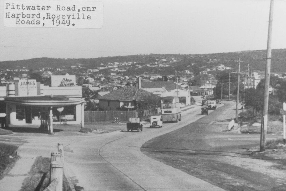 Pittwater Road at the corner of Habord and Roseville Roads