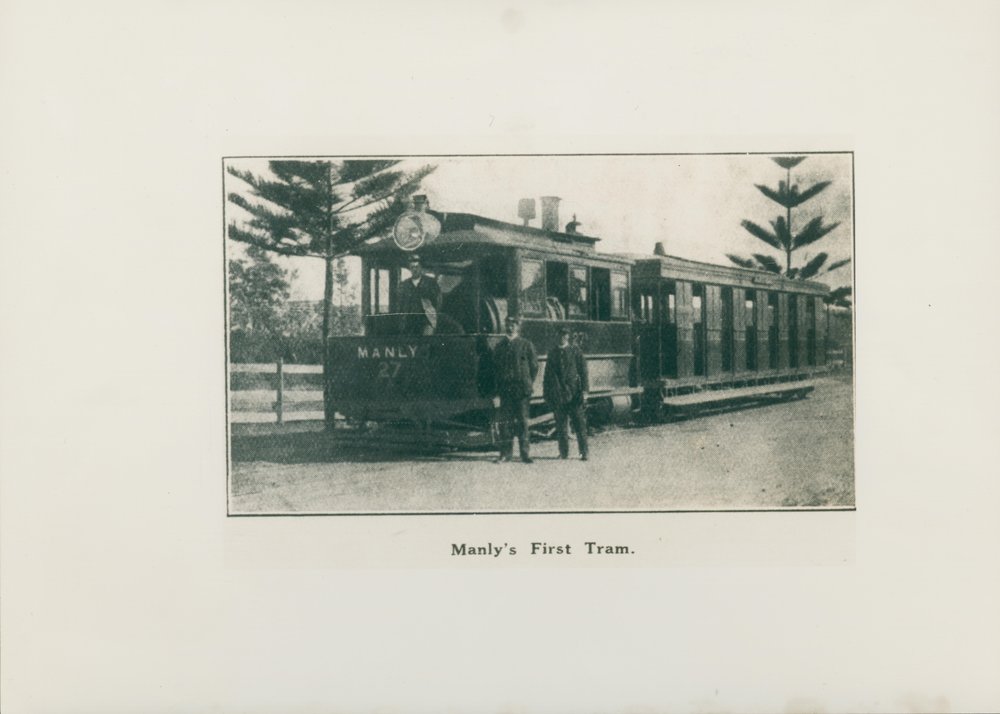 Steam tram at North Manly terminus