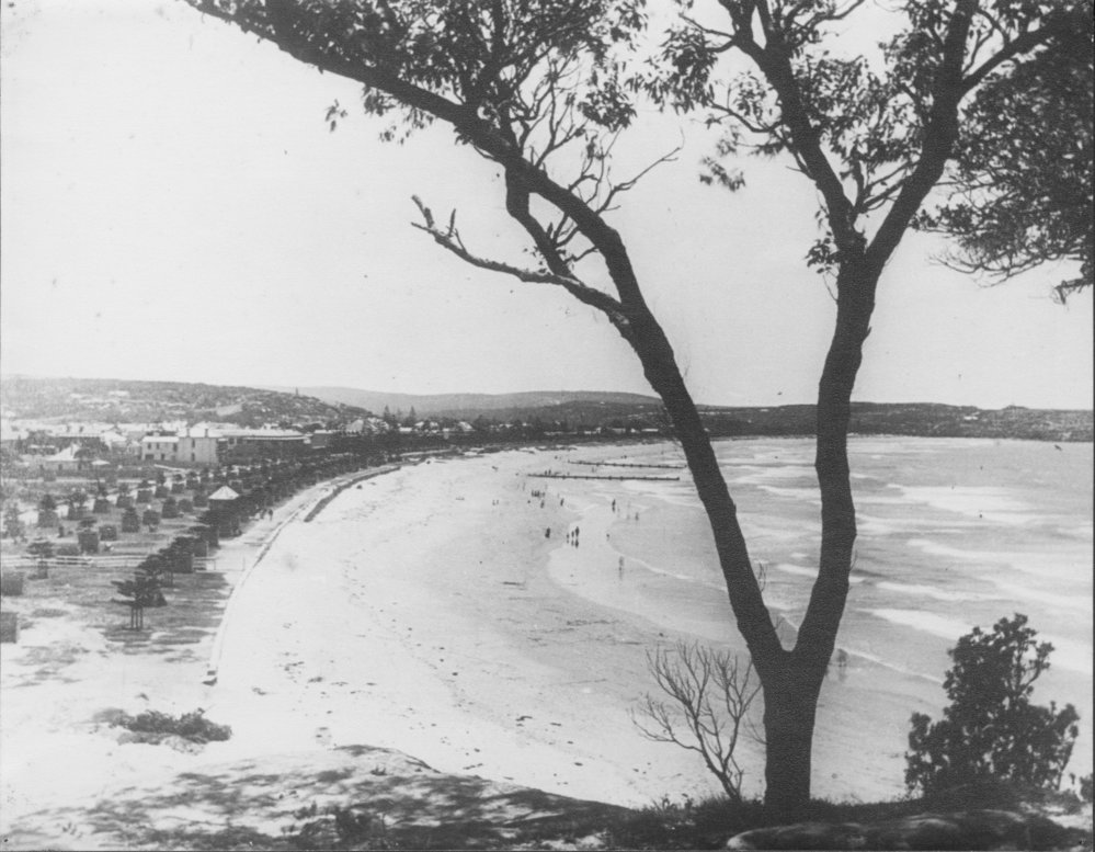 View facing north along South Steyne Beach, Manly, c1885