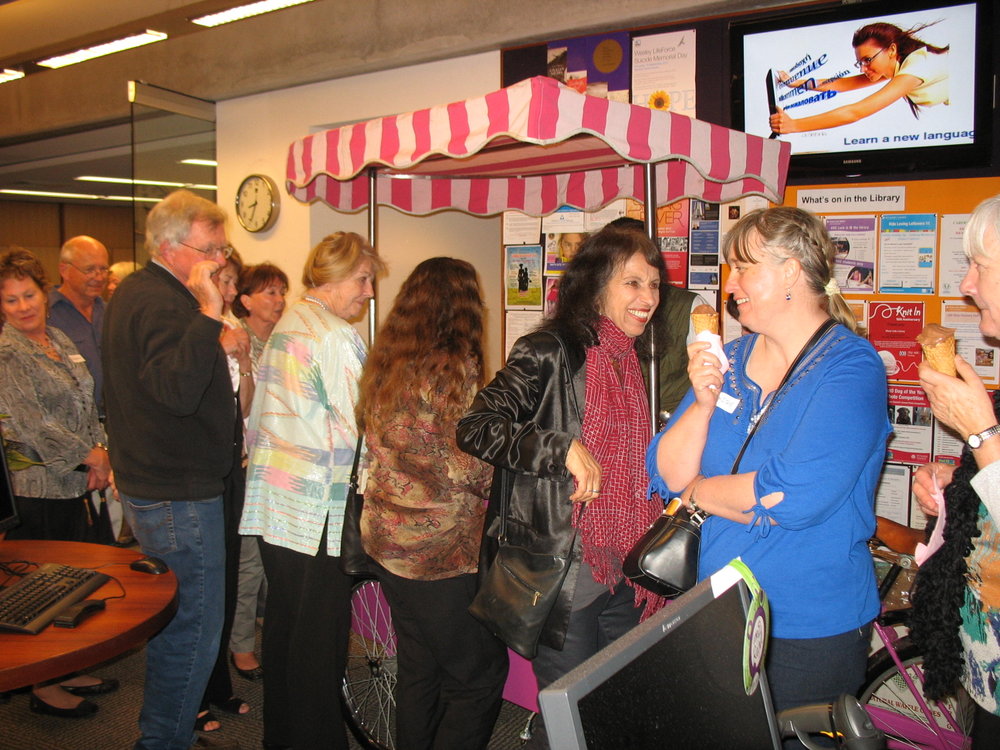 Lining up for gelato at Mona Vale Library 40th Birthday