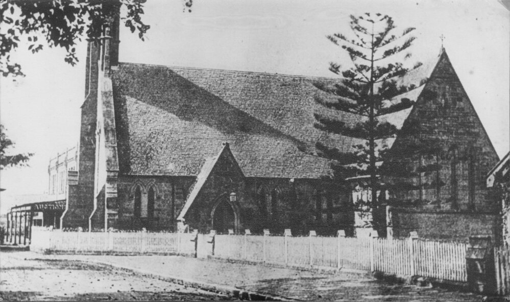 St Matthew's stone Church, Manly, c1885