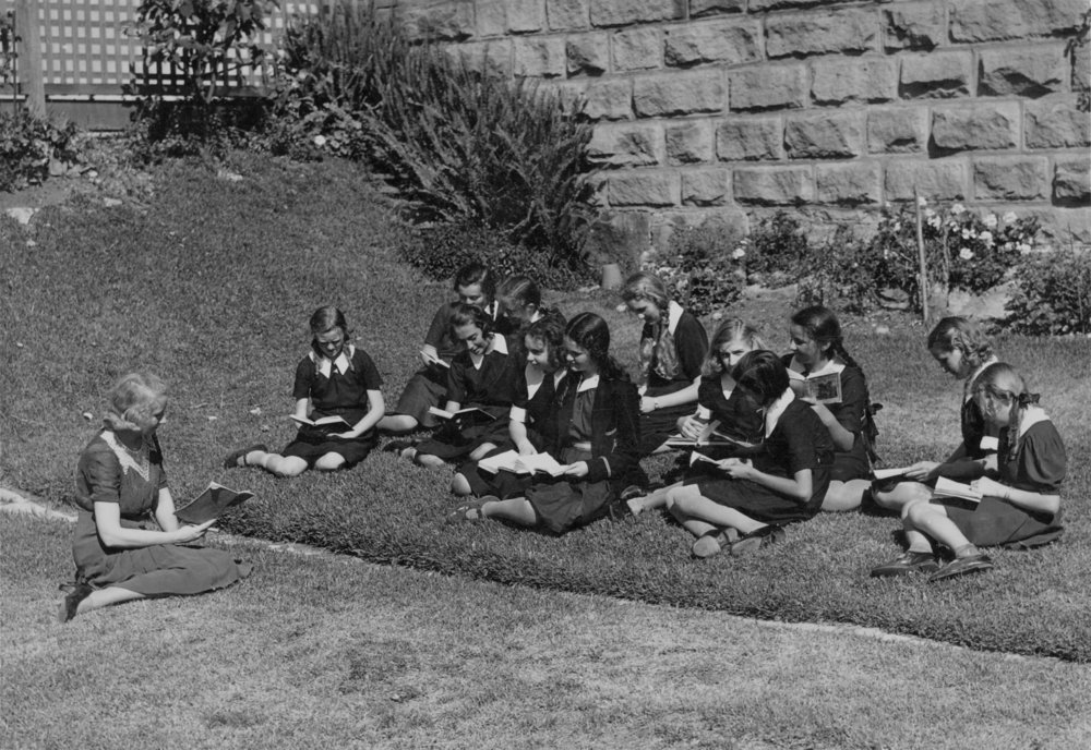 Manly Grammar School pupils at study, Manly, mid 1930s