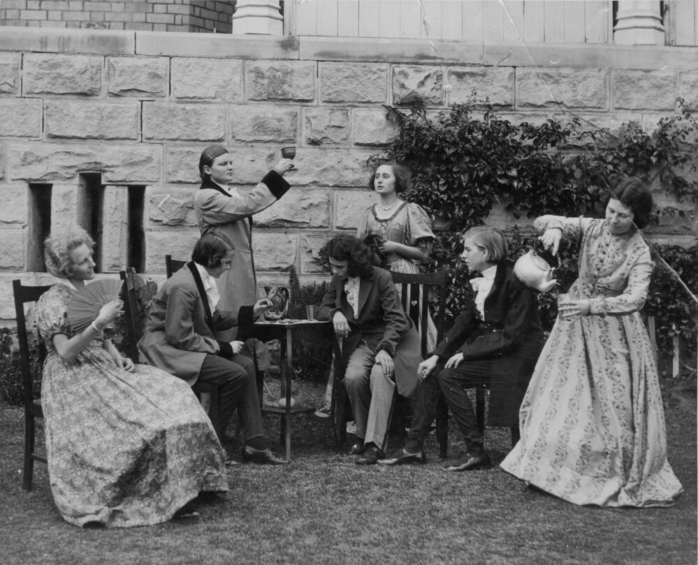 Manly Grammar School students performing a play, Manly, mid c1930s