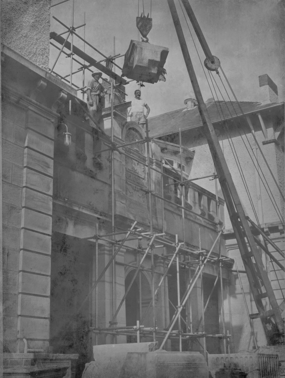 Demolition of the 1882 Manly Public School building, Manly, 1968