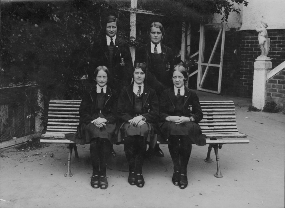 Group portrait of prefects at Brighton College, Manly, 1930