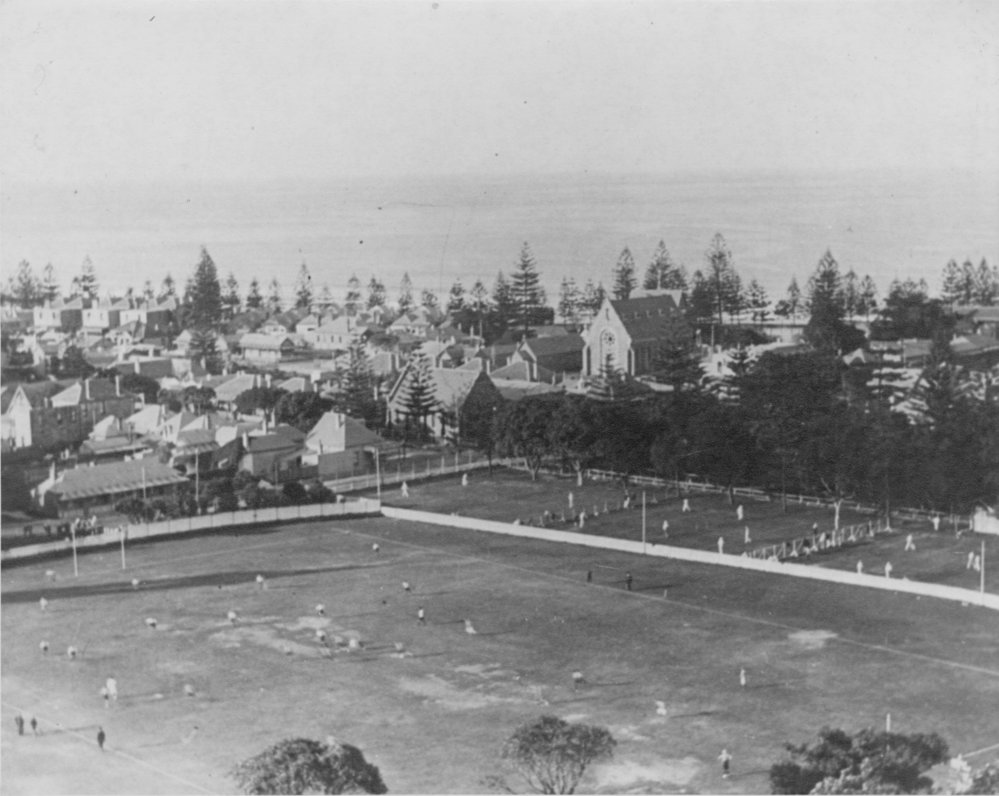 Elevated view northeast from Dalley's Castle, Manly, c1910