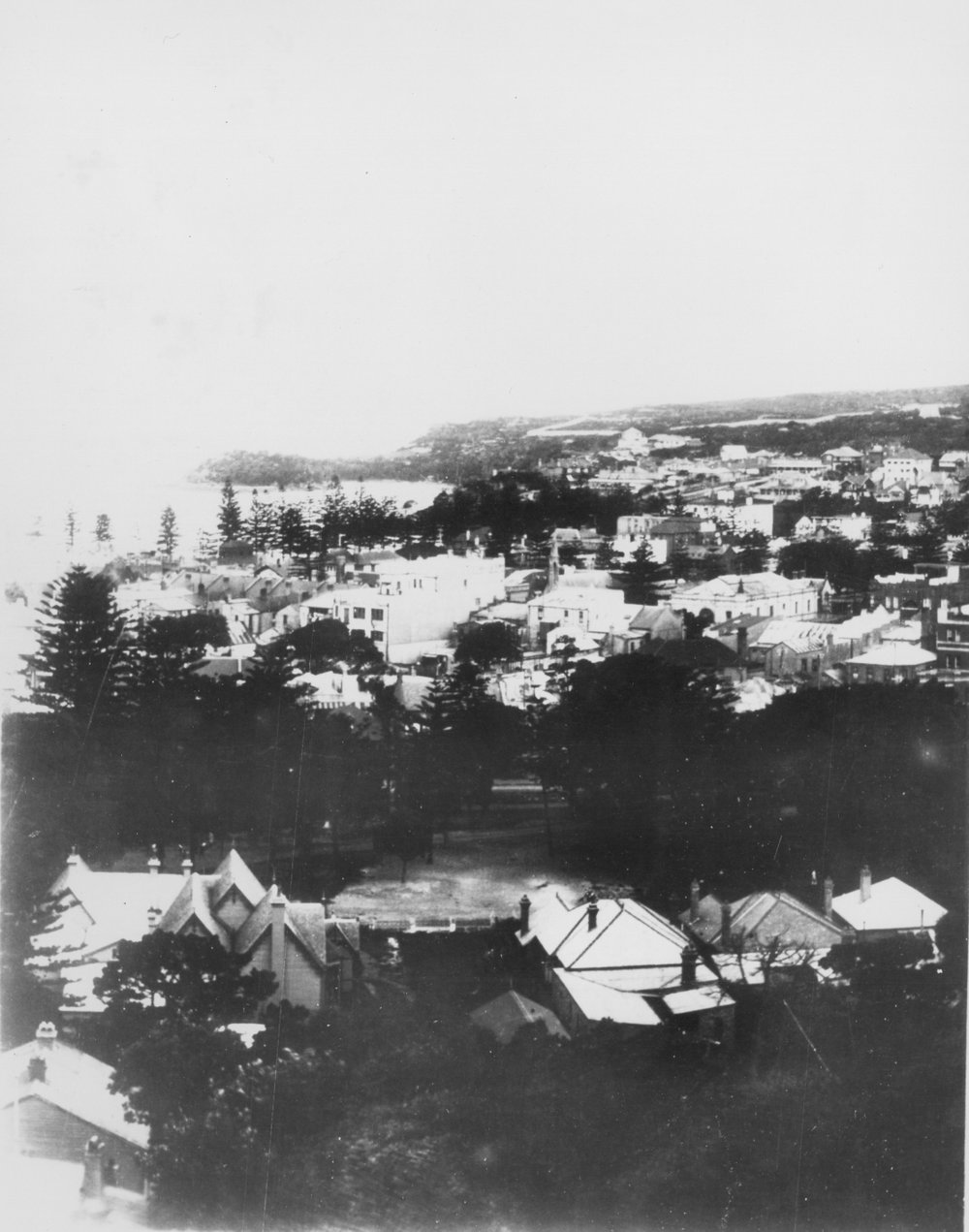 View facing east across the flat of Manly towards Shelly Beach, Manly, 1921