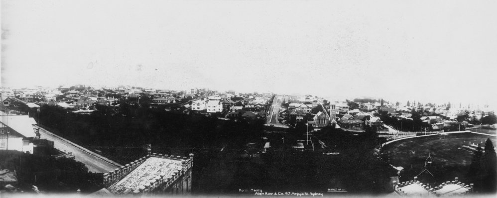 View facing north from Dalley's Castle, across North Manly, 1920