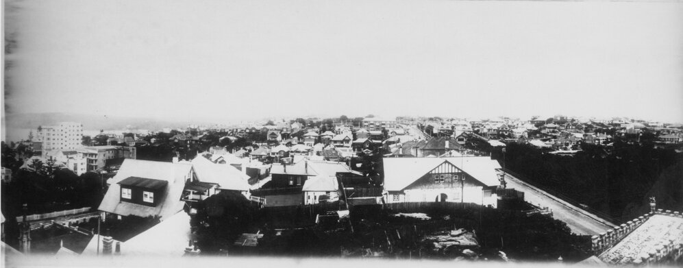 View facing west from Fairlight Hill, Manly, 1920