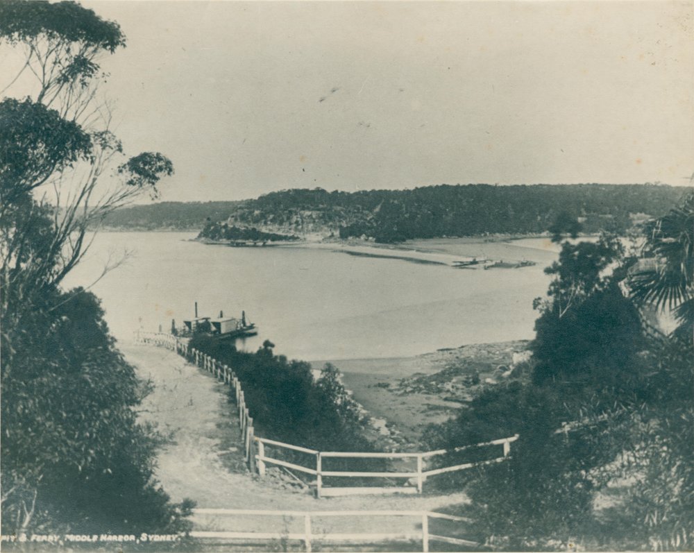 View from Seaforth over The Spit, showing the steam punt, c1924