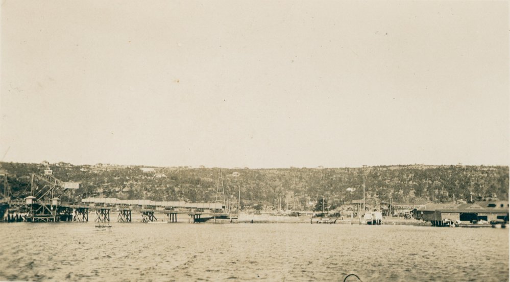 View facing east across The Spit, Middle Harbour, of the 1924 Spit Bridge, 1926