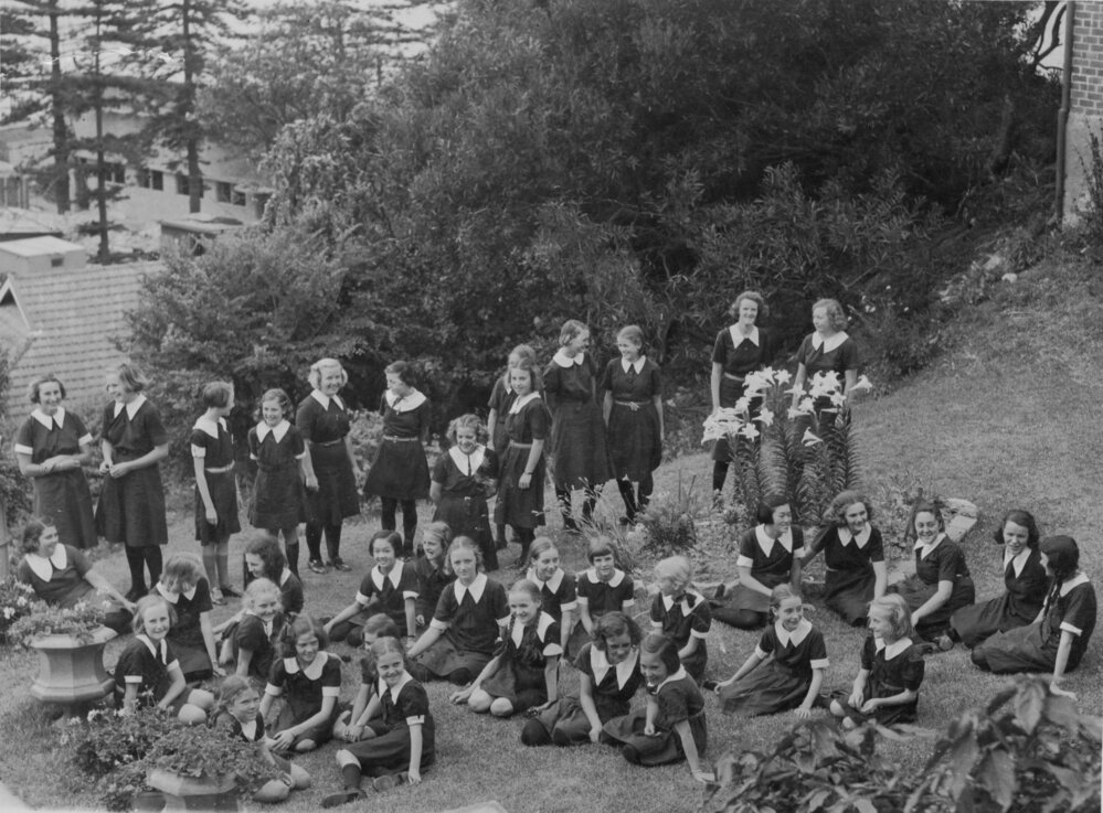 School photo of students from Manly Grammar School, Manly, mid c1930s