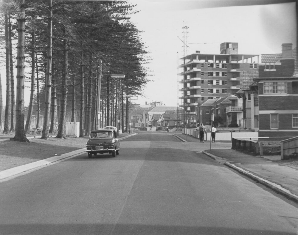 Surfways building under construction, North Steyne, Manly c1968