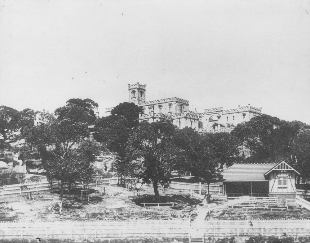 Dalley's Castle from Manly Oval, Manly, pre 1910