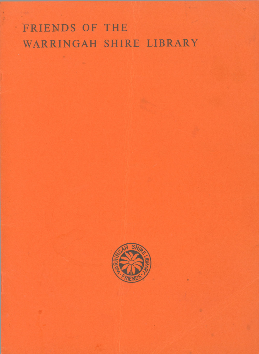 Friends of the Warringah Shire Library booklet