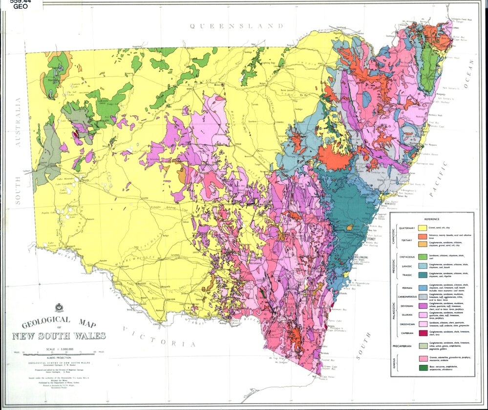 Geological map of New South Wales