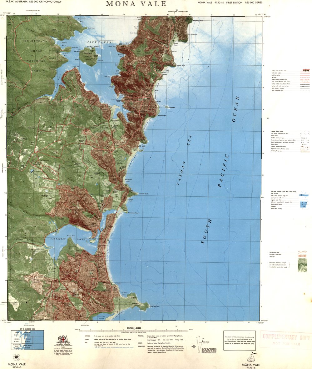 Mona Vale Orthophoto map