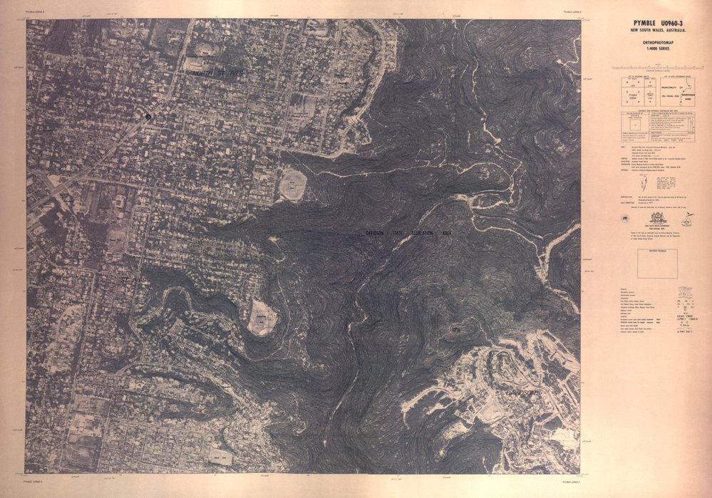 Pymble orthophoto map