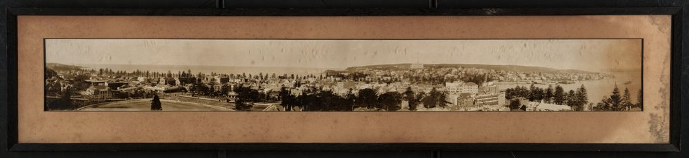 Panoramic view facing northeast from Dalley's Castle, over Manly and Manly Beach, c1924-1925