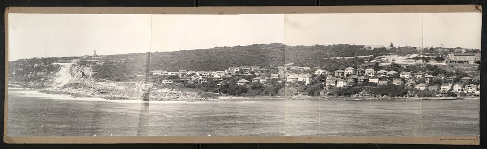 Panoramic view of Fairy Bower and North Head cliffs, Manly, c1930s
