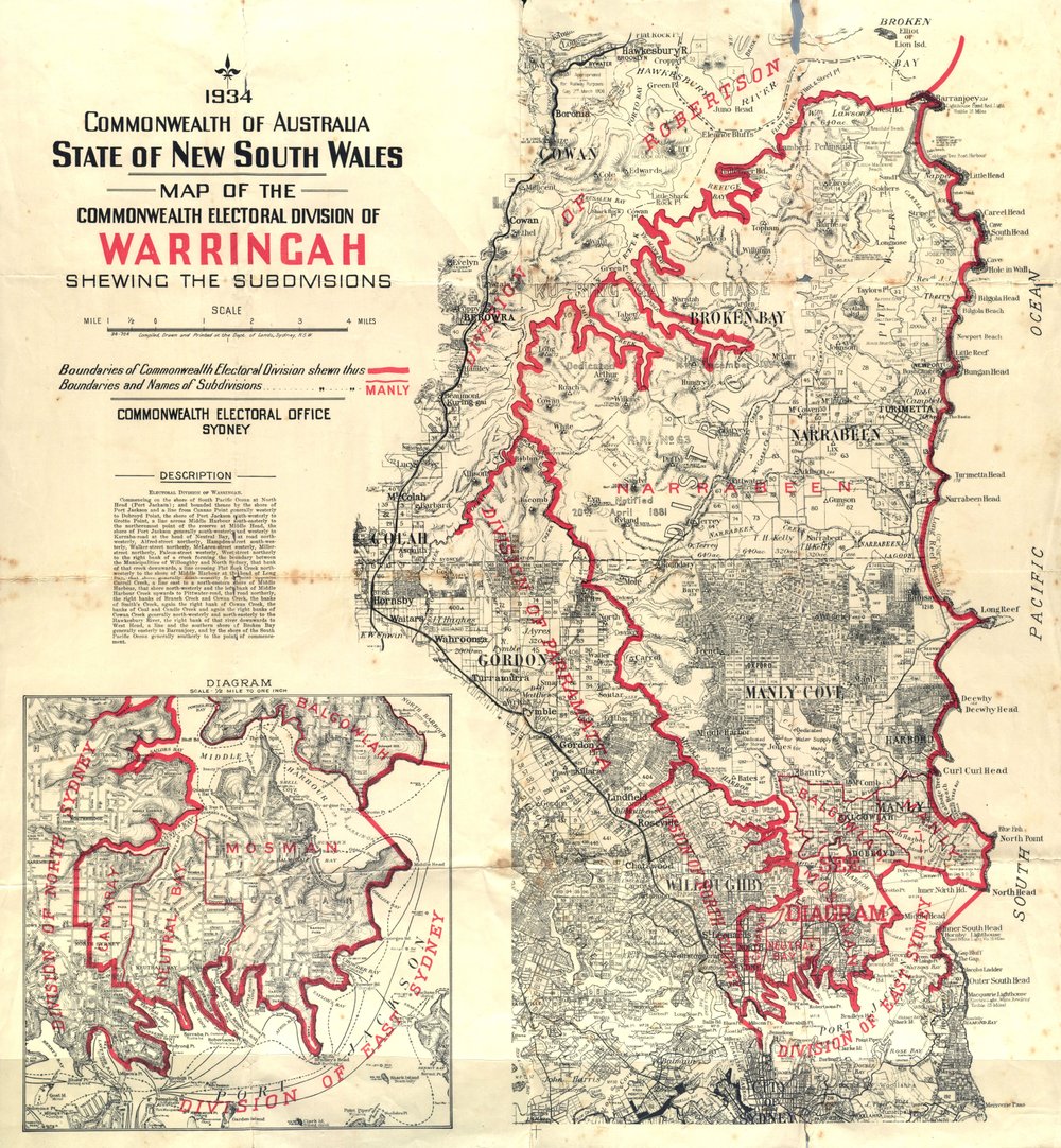 Commonwealth electoral division of Warringah 1934