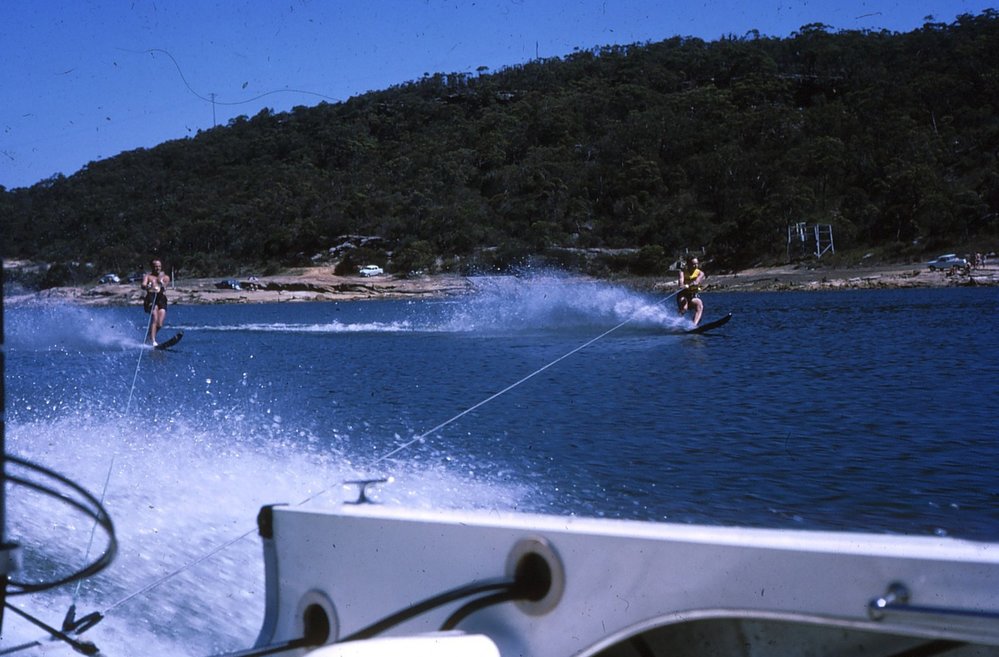 Water skiing on Manly Dam
