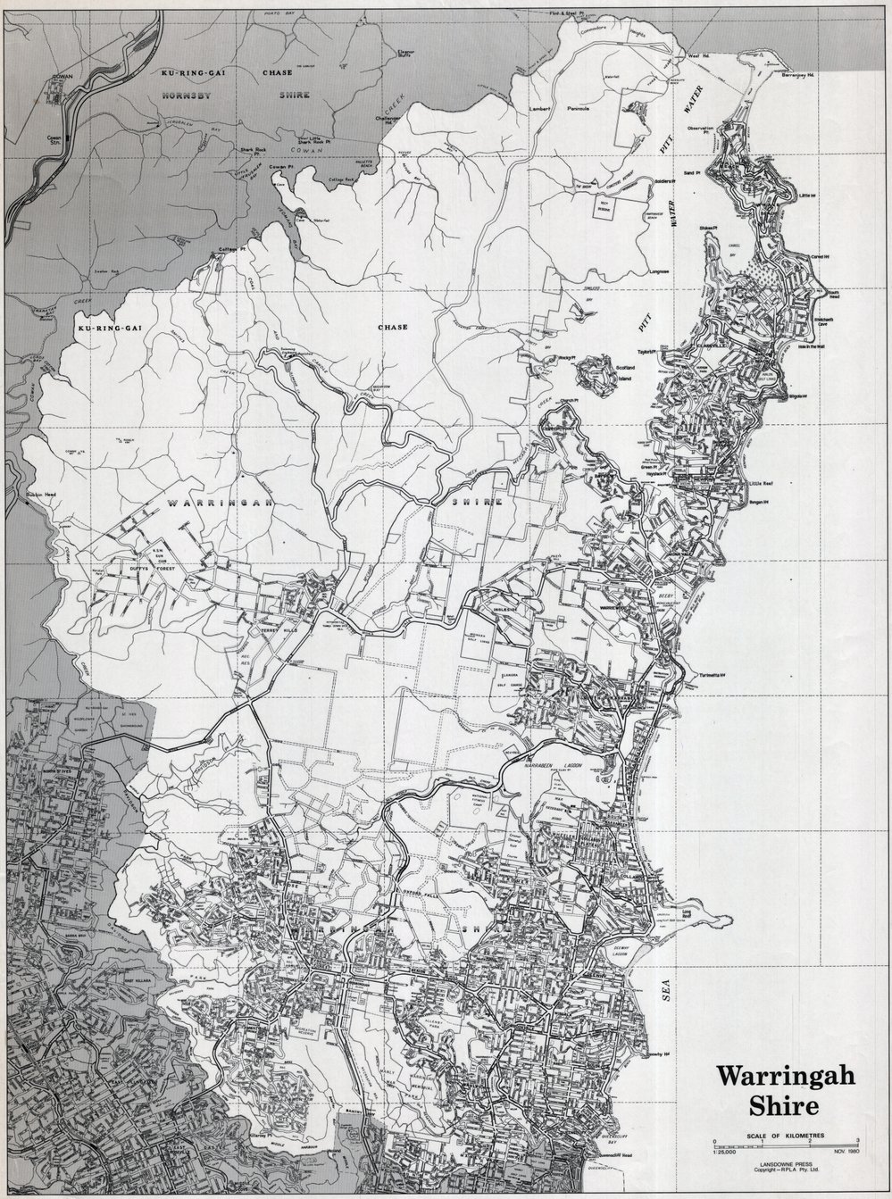 Warringah Shire street map 1980