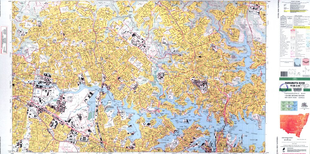 Topographic Map of Middle Harbour to Parramatta
