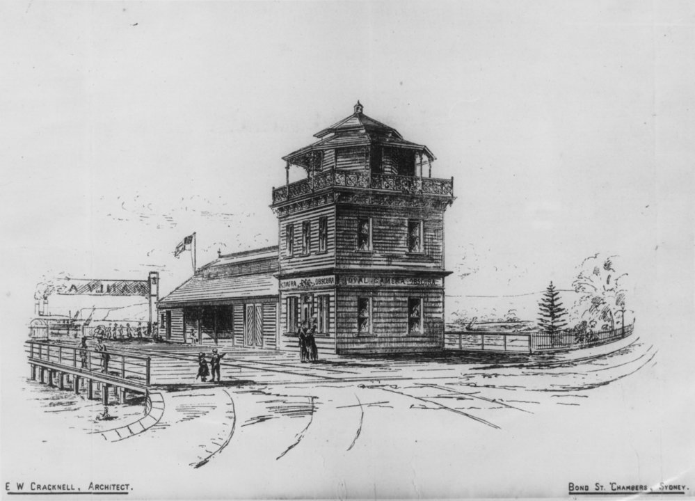 Camera Obscura Tower, Manly Wharf, Manly, c1888