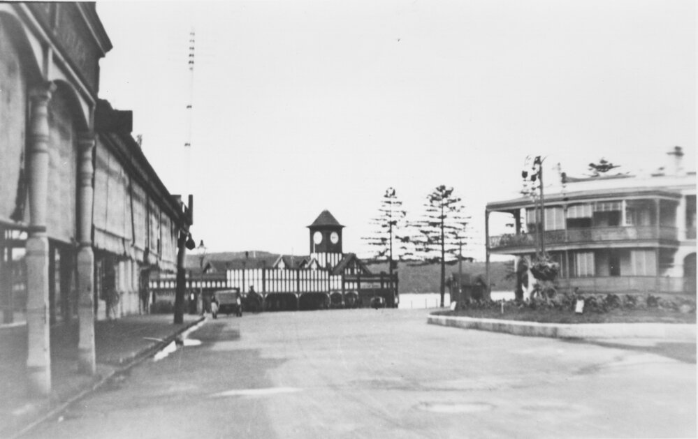 View facing southwest, looking down The Corso to Manly Wharf, Manly, c1920
