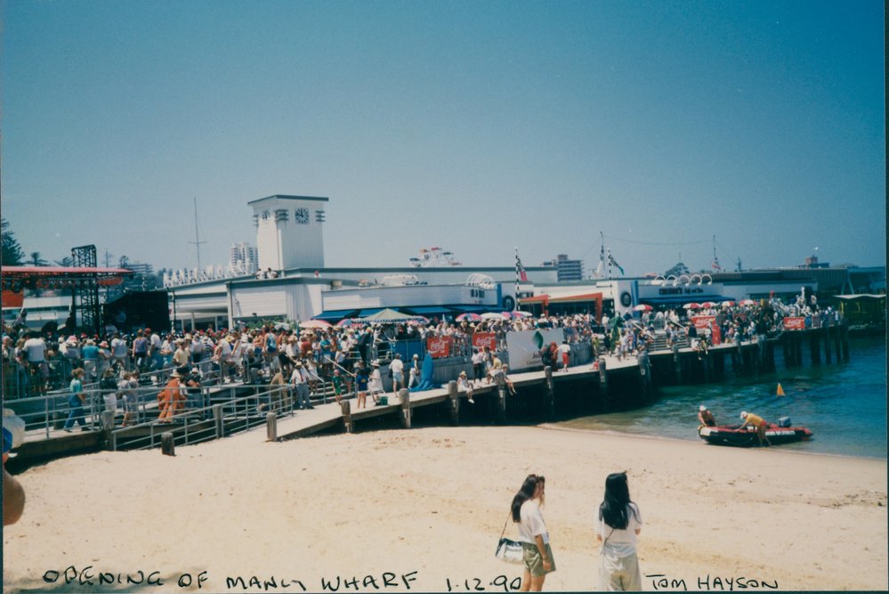 The official opening day of the redeveloped Manly Wharf, Manly, 1 December 1990