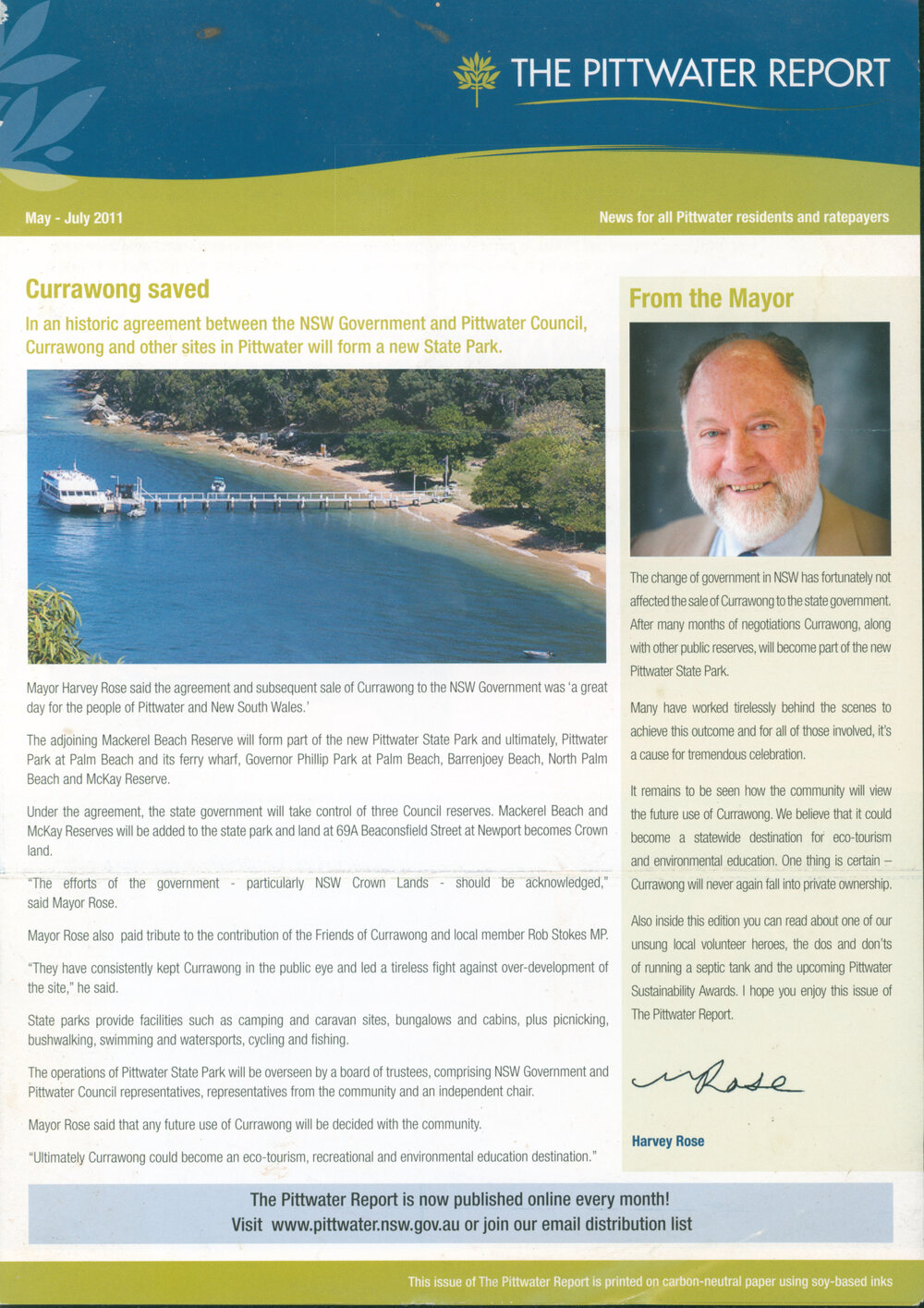 The Pittwater Report May-July 2011