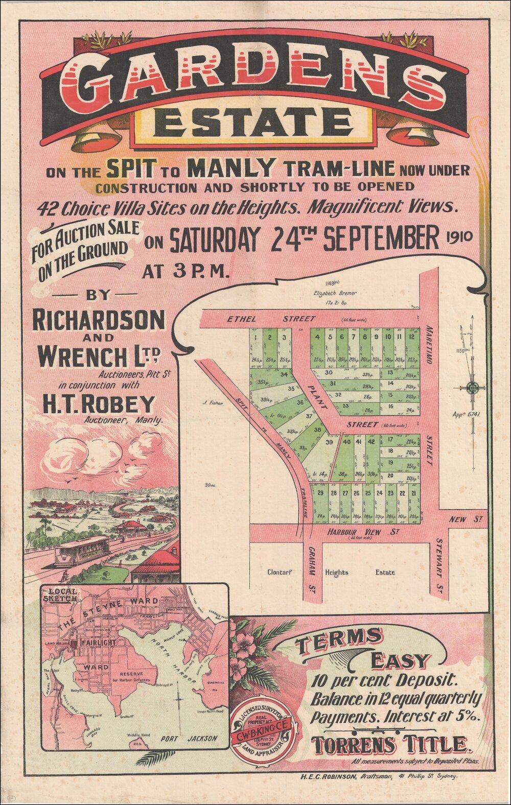 Gardens Estate, Balgowlah, September 1910: Subdivision Plan