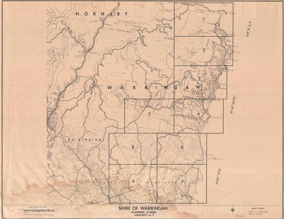 Shire of Warringah Planning Scheme 1967, Index