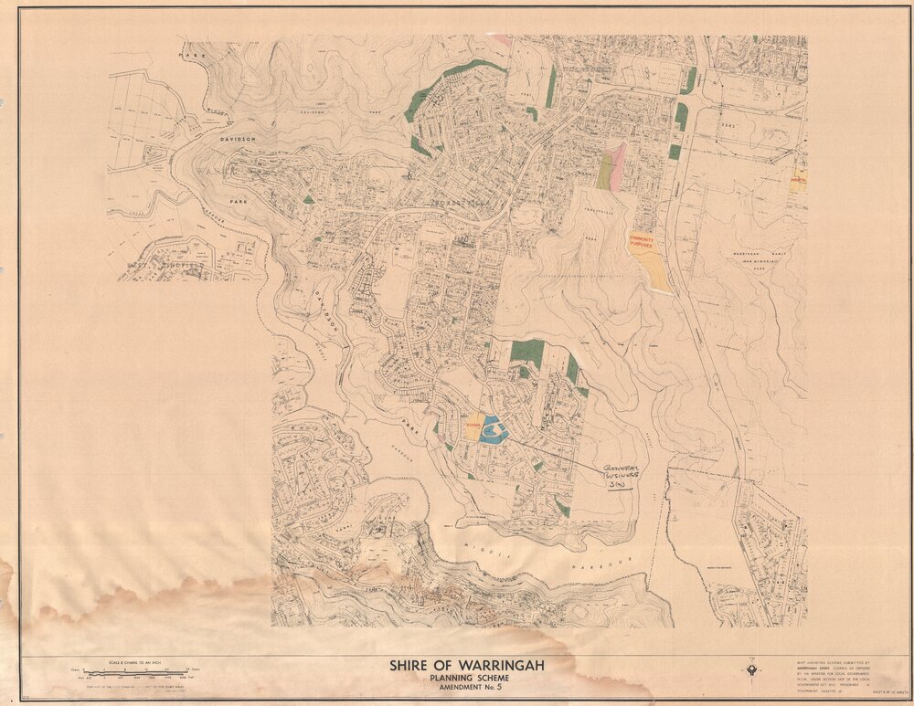 Shire of Warringah Planning Scheme 1967, sheet 9 of 10 