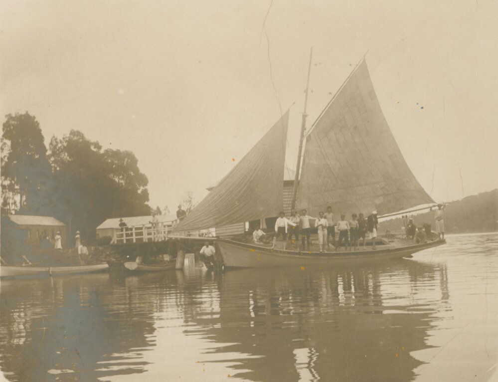 Schooner at Church Point Wharf