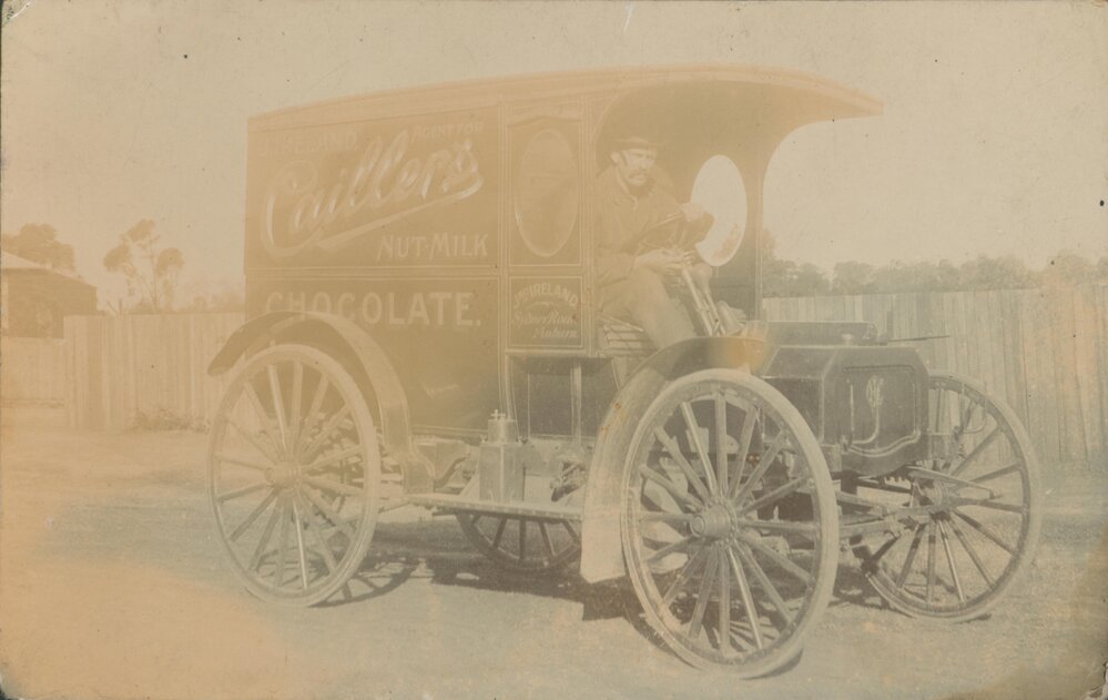 J. Ireland Confectionary Truck, with driver, Sydney.