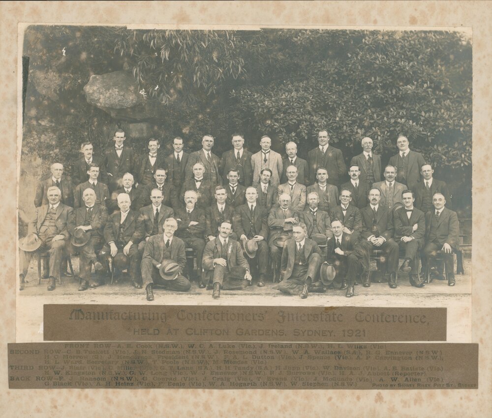 Manufacturing Confectioners' Interstate Conference, Clifton Gardens, Sydney.