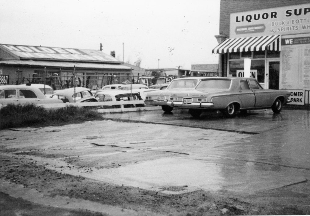 Liquor shop and Holder Wreckers, Brookvale 1968
