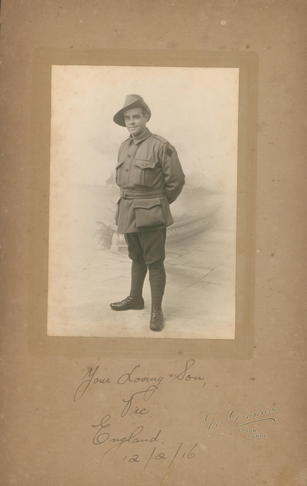 Vic Carter in AIF Uniform